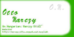 otto marczy business card